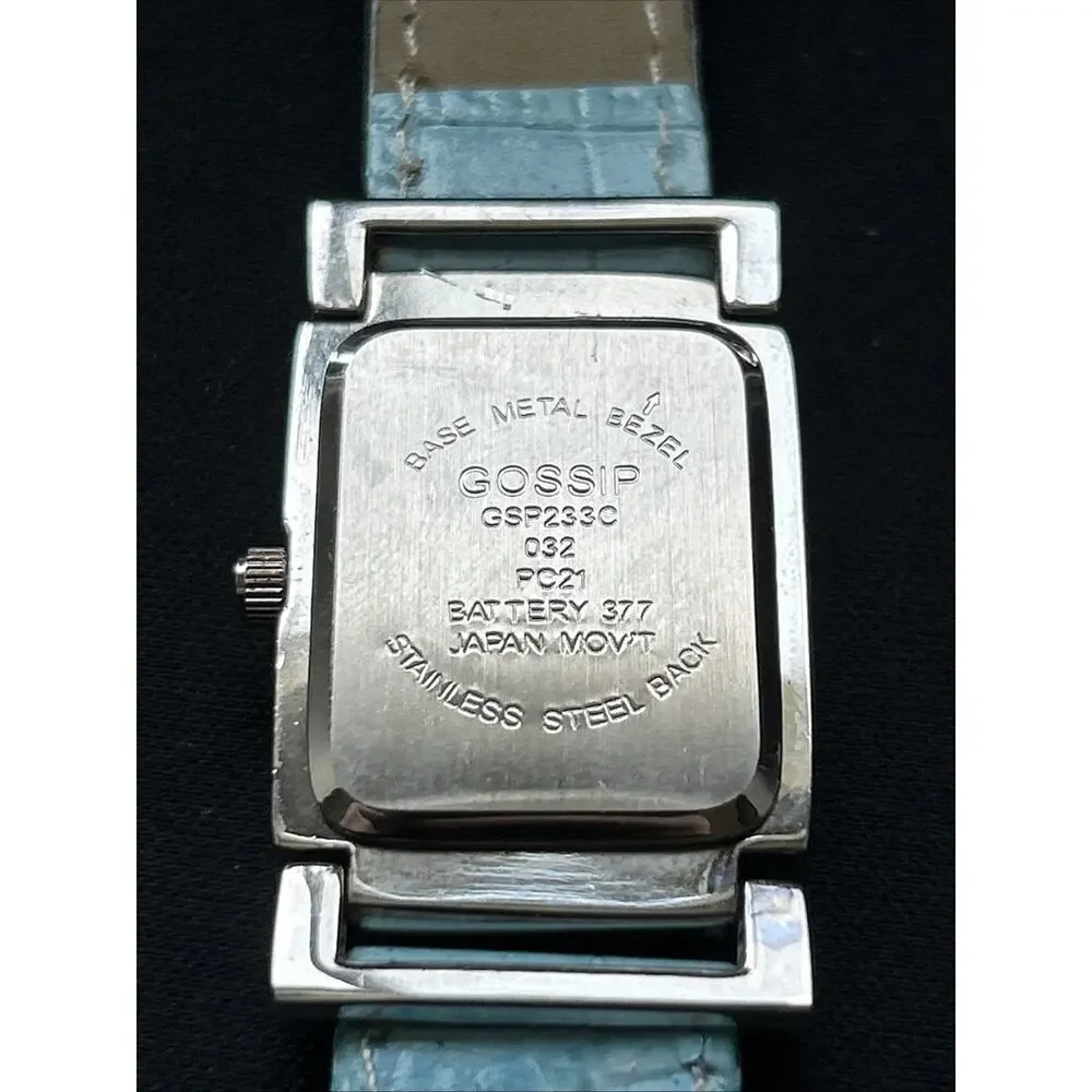 Gossip Silver Tone Blue Band Women’s Quartz Watch
